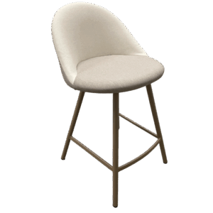 H002-1 - ATHENA 弧線拼色高腳椅 (灰)