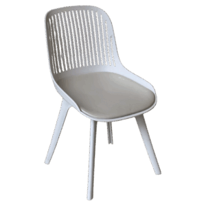 C016-3 - ODGER 直條紋餐椅 (白)