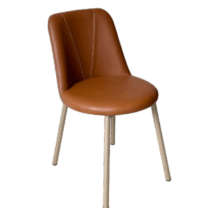 C001-8 - VIOLA V型弧線設計餐椅 (摩卡棕)