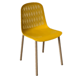 C011-3 - Mesh 網狀餐椅(黃)