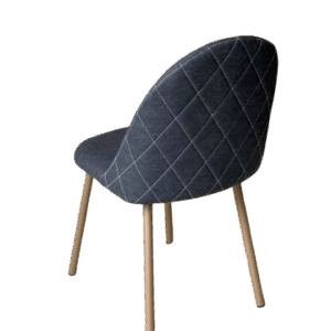 C002-5 - DIAMOND 菱格紋設計餐椅 (古典藍灰)