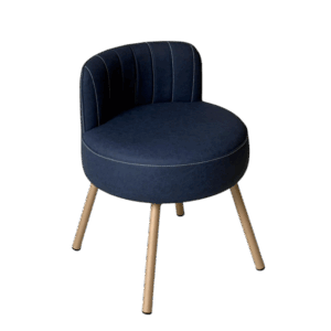 C005-2 - OLAF 低背圓型咖啡椅 (深藍)