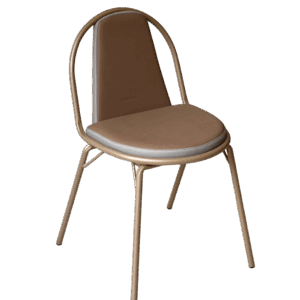 C014-2 - KAYLA 金屬線條餐椅 (深棕)