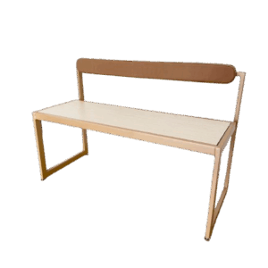 S006-1 - 木質靠背長凳